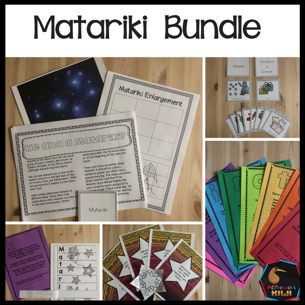 Matariki and New Zealand learning activities created by MontessoriKiwi