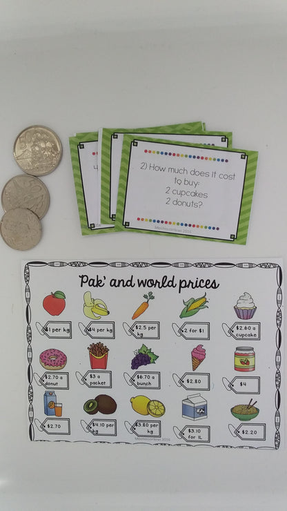 New Zealand Money Level 3:  Shopping List - montessorikiwi