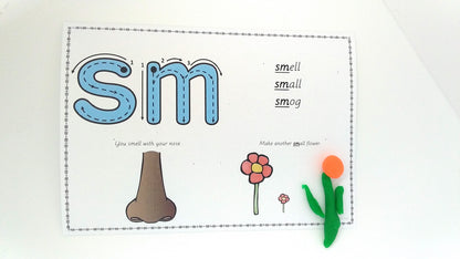 Montessori Blue Series Playdough Mats  (literacy) - montessorikiwi