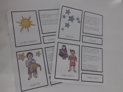 Matariki Matching cards (Montessori inspired) Lower Primary - montessorikiwi