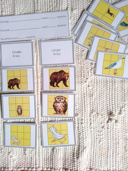 Montessori Area: Comparing size sort and count activity (math) - montessorikiwi