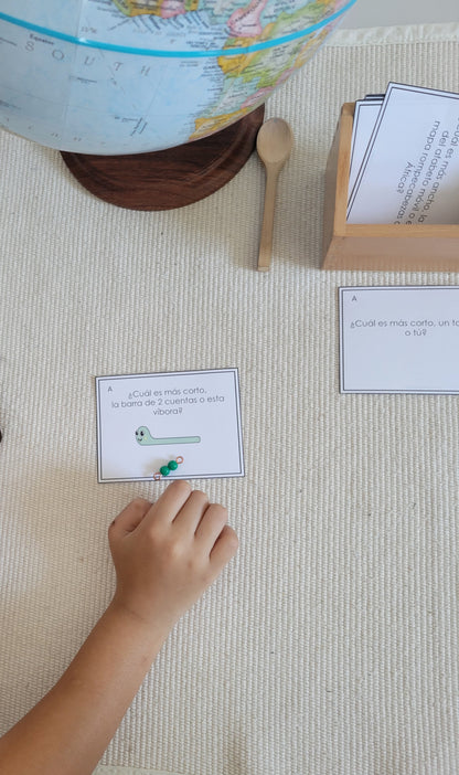 Medición Montessori: Actividades de Medición (length, height, width measurement activities) - montessorikiwi