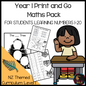 Year 1 Print and Go Maths Activities for CA - montessorikiwi