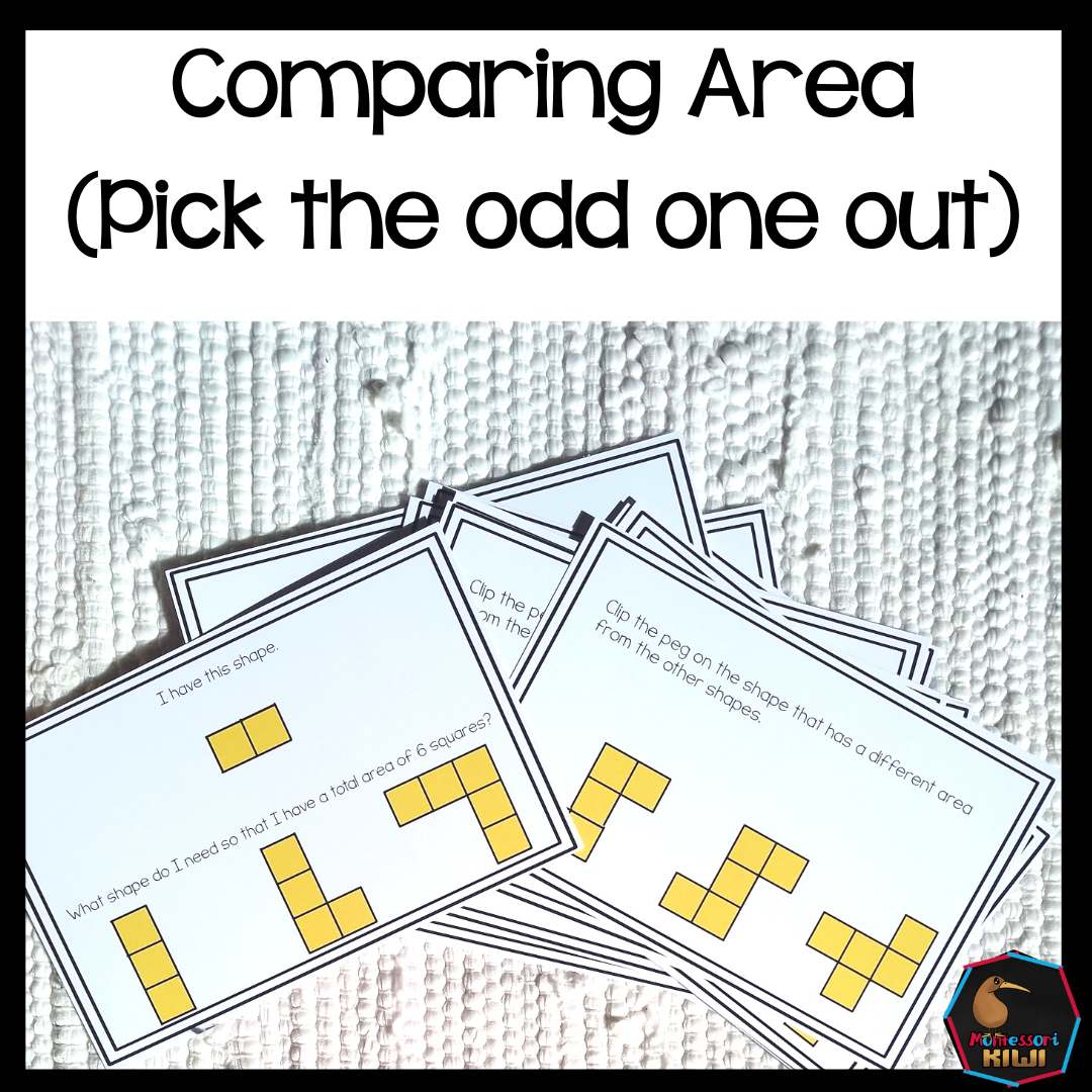 Montessori Area: Comparing size clip and flip cards (math) - montessorikiwi
