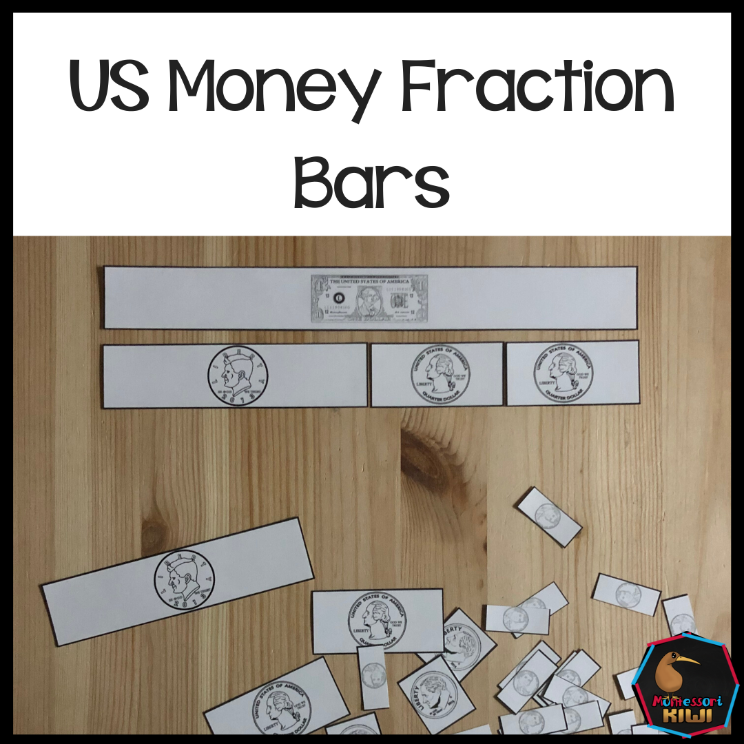 US Money Fraction Bars - montessorikiwi