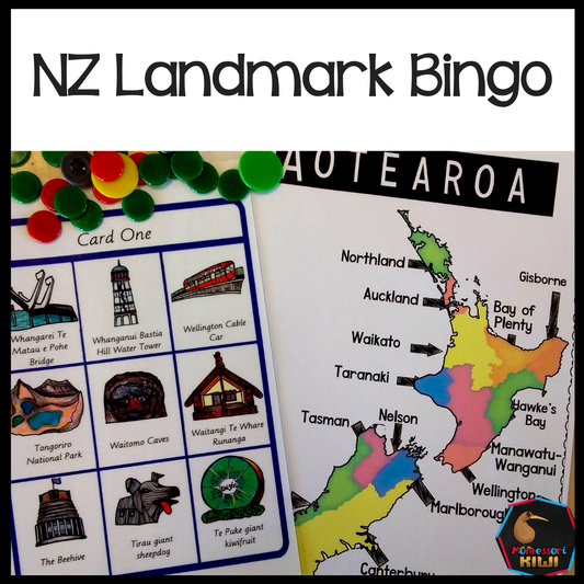 New Zealand Landmark Bingo - montessorikiwi