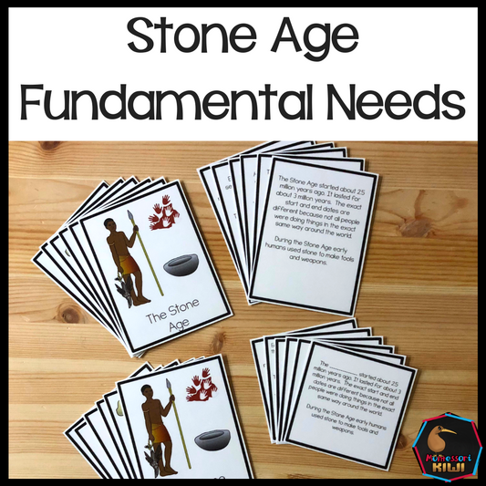 Fundamental needs through time:  Stone Age (cosmic) - montessorikiwi