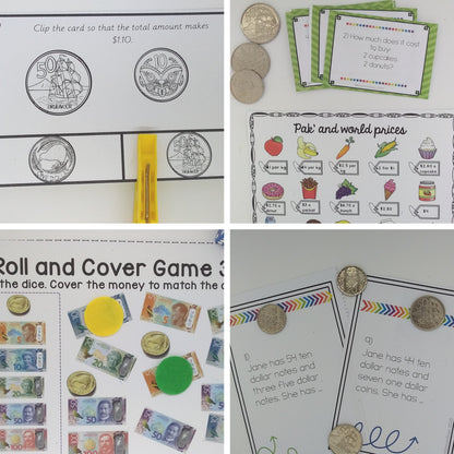 New Zealand Money mega Bundle Levels 1, 2, 3 - montessorikiwi
