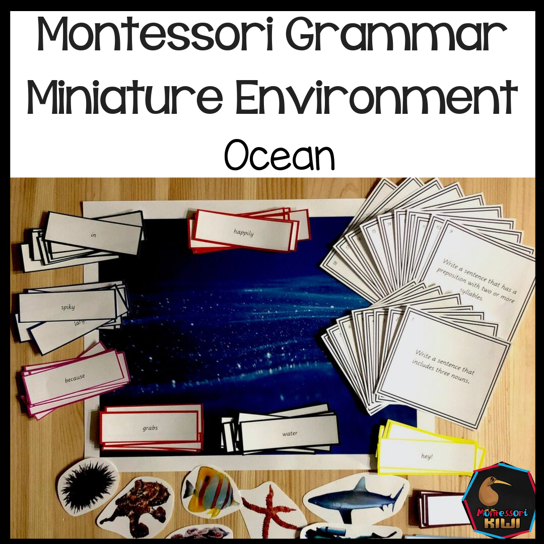 Montessori Miniature Environment: Ocean  (literacy) - montessorikiwi