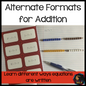 Alternative formats for Addition - basic facts - montessorikiwi