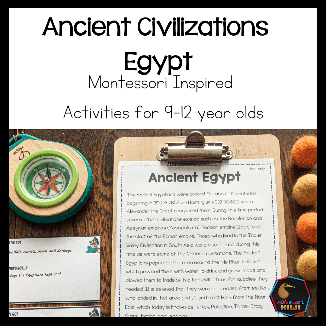 Ancient Egypt Civilization work - montessorikiwi