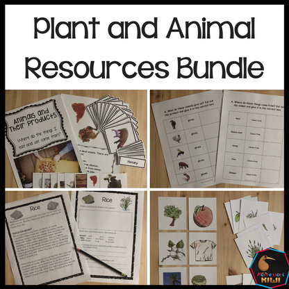 Plants and animals uses and resources bundle - montessorikiwi