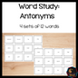 Word Study: Antonyms  (literacy) - montessorikiwi