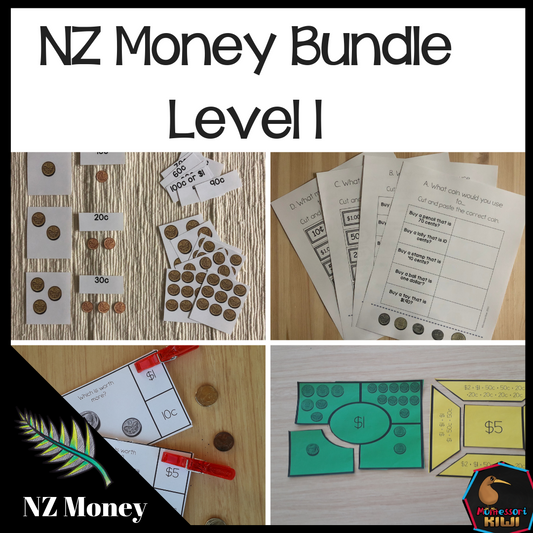 New Zealand Money Bundle Level 1 - montessorikiwi