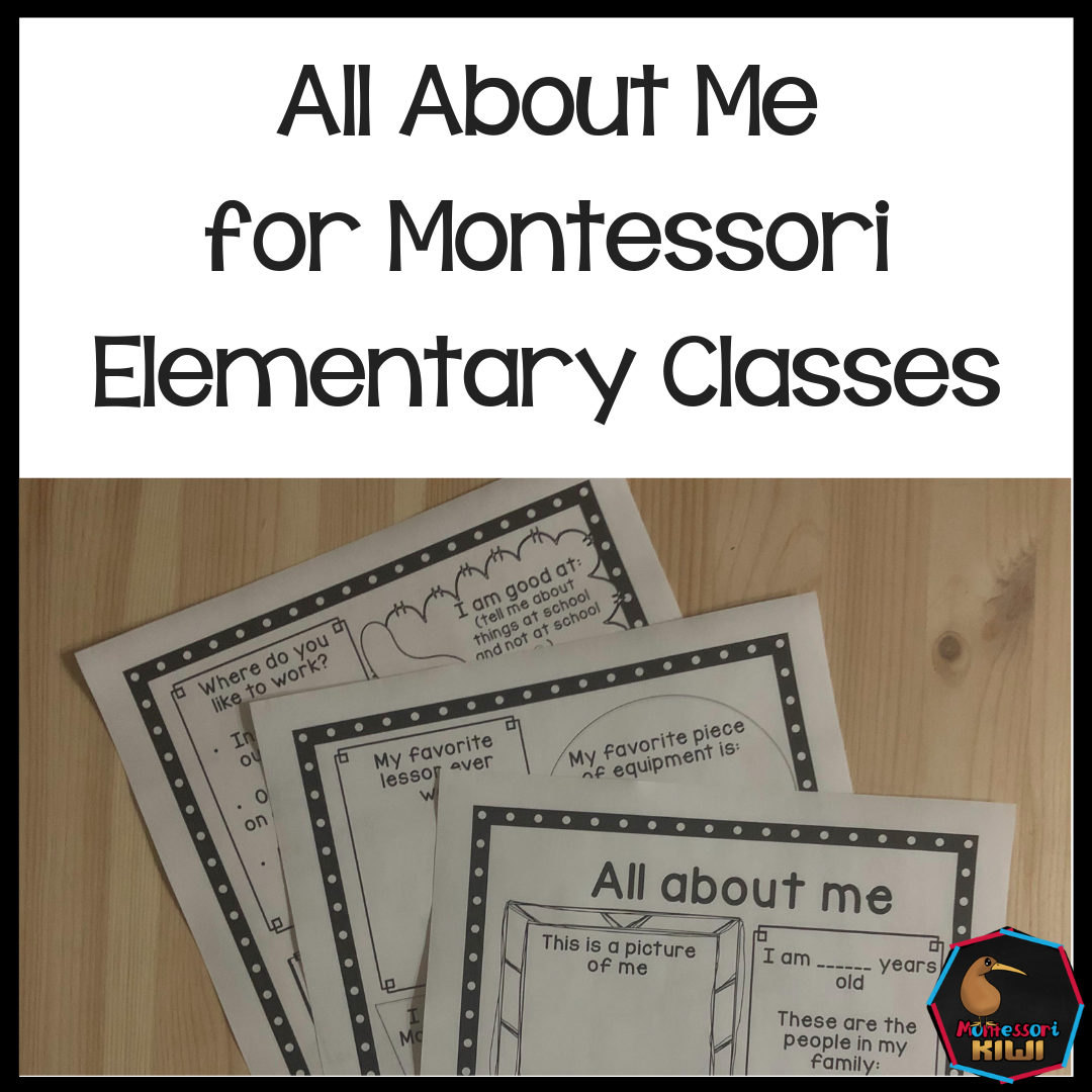 Montessori back to school - all about me - montessorikiwi
