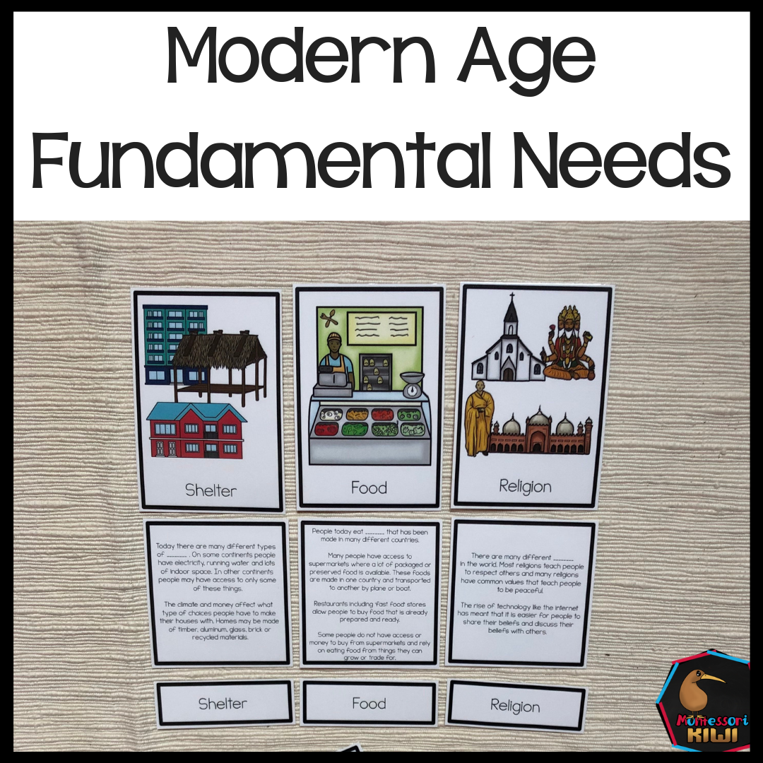 Fundamental Needs Modern Times (cosmic) - montessorikiwi