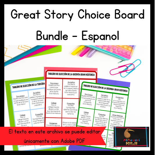 Paquete de Tablones de elección de las Grandes Historias (bundle) (Great Story Choice Boards ) - montessorikiwi