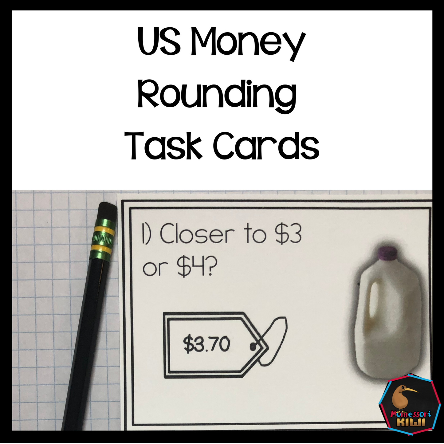US Money Rounding Task Cards - montessorikiwi