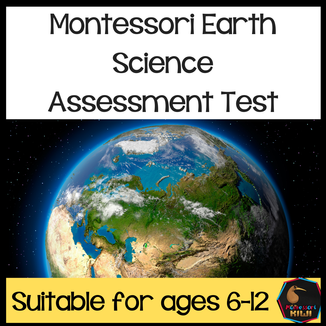 Montessori Earth Science Test for Assessment - montessorikiwi