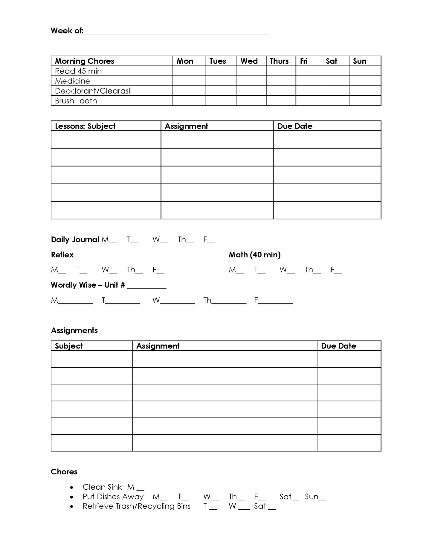 Maria's work plans – montessorikiwi