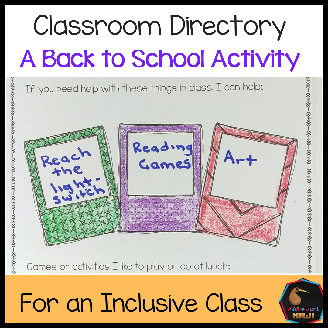 Classroom Directory (Back to School) - montessorikiwi