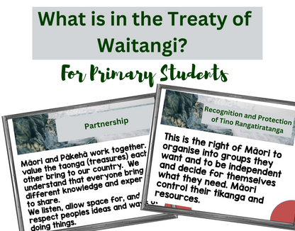Treaty of Waitangi Principles posters - montessorikiwi