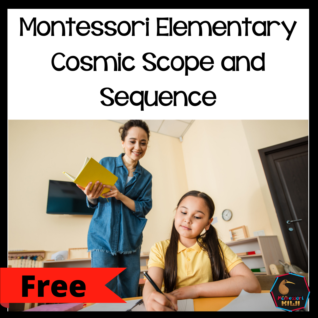 Montessori Cosmic Scope and Sequence - FREE - montessorikiwi