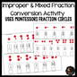 Montessori Inspired Improper to Mixed Fraction activity - montessorikiwi