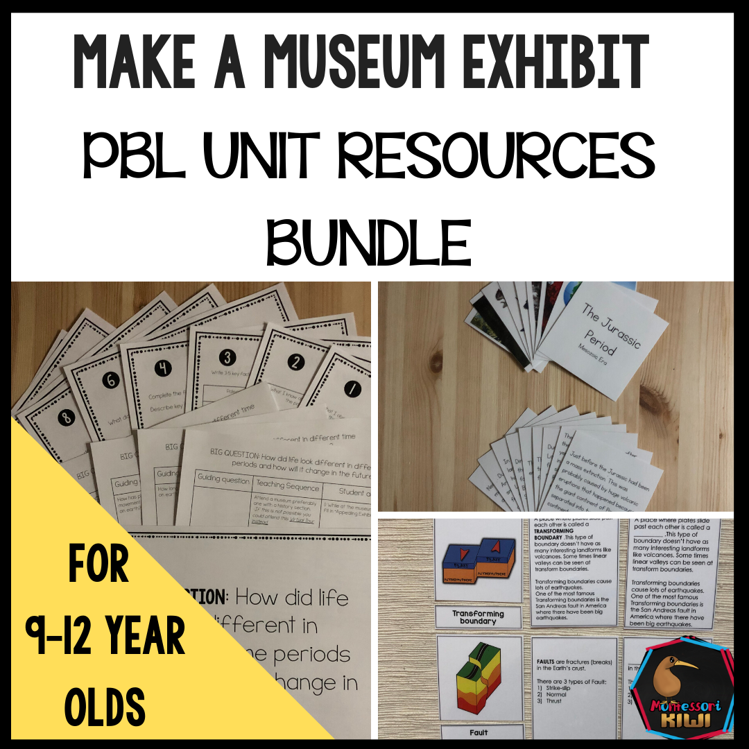Make a Museum Exhibit: PBL Unit Resources Bundle - montessorikiwi