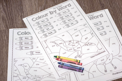 New Zealand Themed Sight word Colouring - montessorikiwi