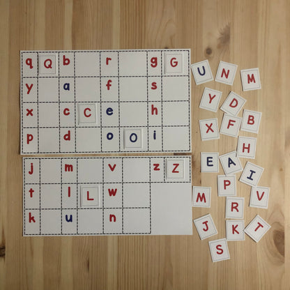 Montessori Alphabet Upper and Lower case letter match up  (literacy) - montessorikiwi