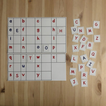 Montessori Alphabet Upper and Lower case letter match up  (literacy) - montessorikiwi