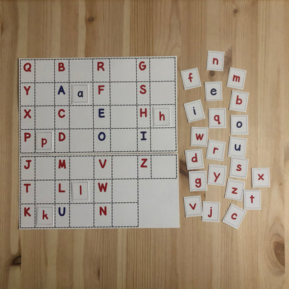 Montessori Alphabet Upper and Lower case letter match up  (literacy) - montessorikiwi