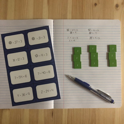 Alternative formats for Division - basic facts - montessorikiwi