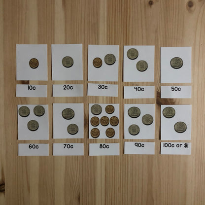 New Zealand Money level 1: matching amounts - montessorikiwi