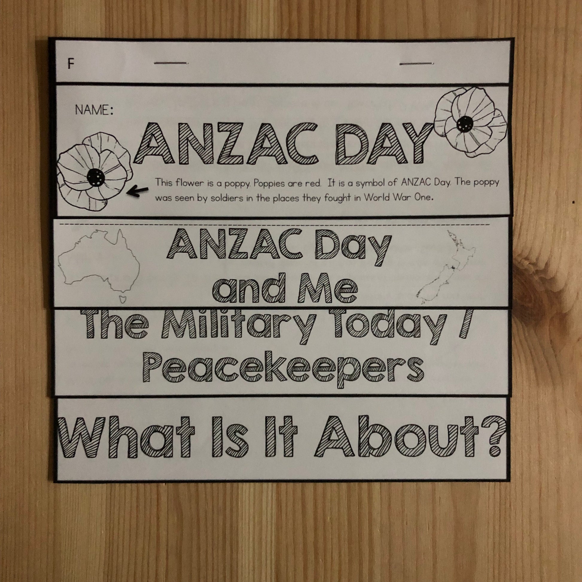 ANZAC Day Flipbook - montessorikiwi