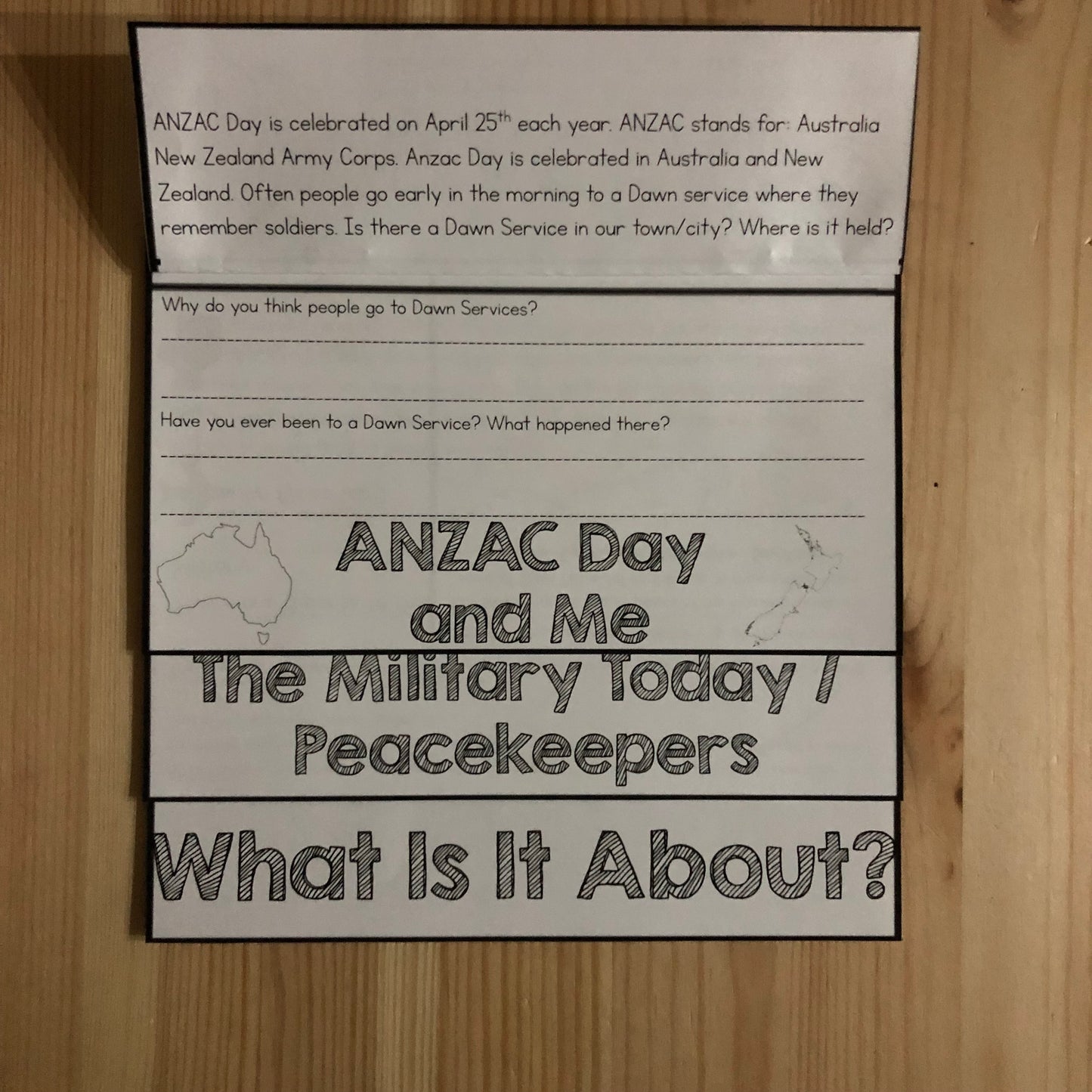 ANZAC Day Flipbook - montessorikiwi