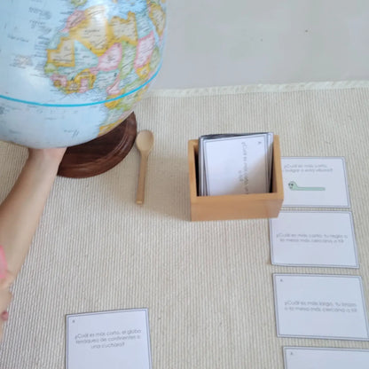 Medición Montessori: Actividades de Medición (length, height, width measurement activities) - montessorikiwi