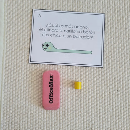 Medición Montessori: Actividades de Medición (length, height, width measurement activities) - montessorikiwi