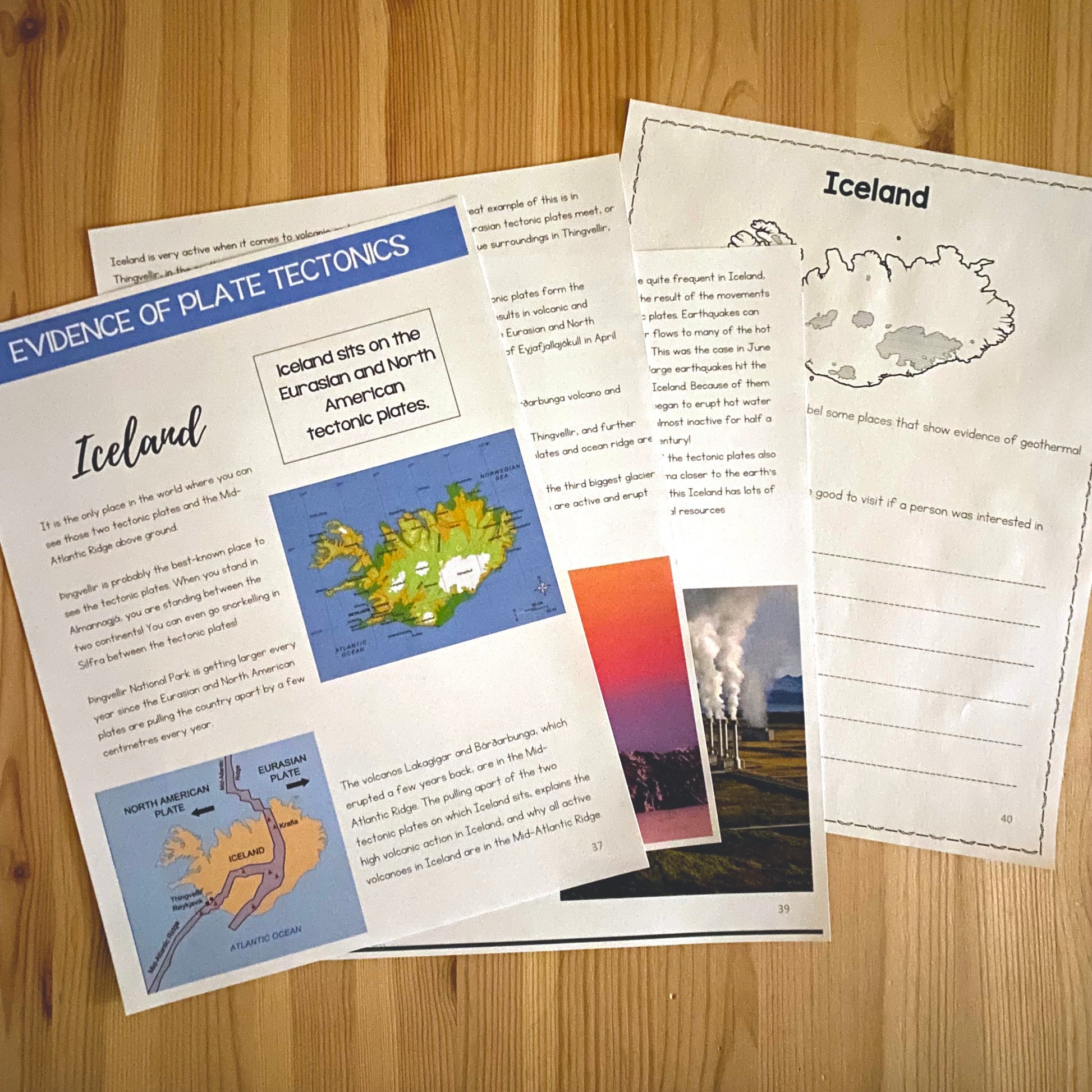 Plate tectonics vocabulary and lesson activities (geography) - montessorikiwi