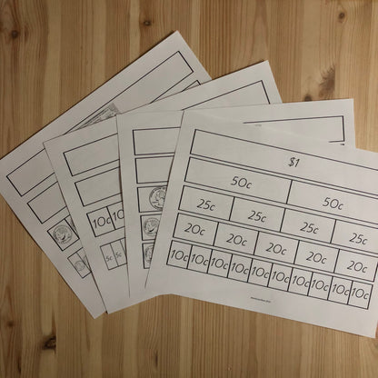 US Money Fraction Bars - montessorikiwi