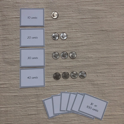 US Money Skip Counting Matching Cards - montessorikiwi