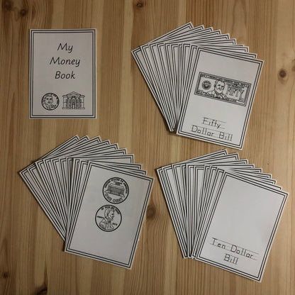 US Money Montessori Inspired Identifying Currency Book - montessorikiwi