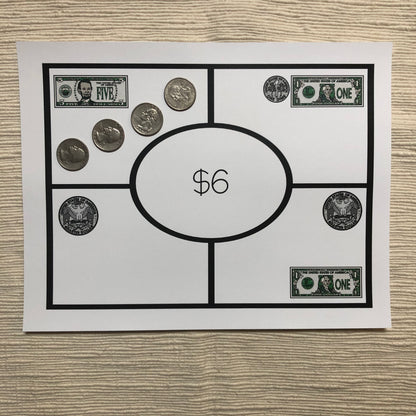 US Money Open Ended Money Mats - montessorikiwi