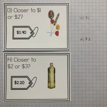 US Money Rounding Task Cards - montessorikiwi