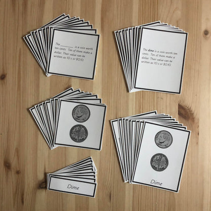 US Money Montessori Five Part Cards (money identification) - montessorikiwi