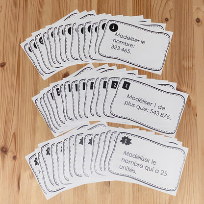 Cartes de tâches: Damier Montessori (checkerboard task cards french) - montessorikiwi
