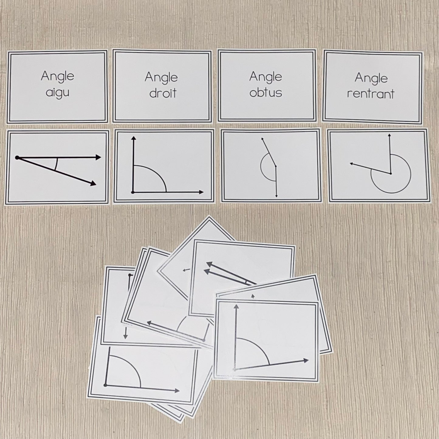 Classement des angles (Angle sorting - french) - montessorikiwi