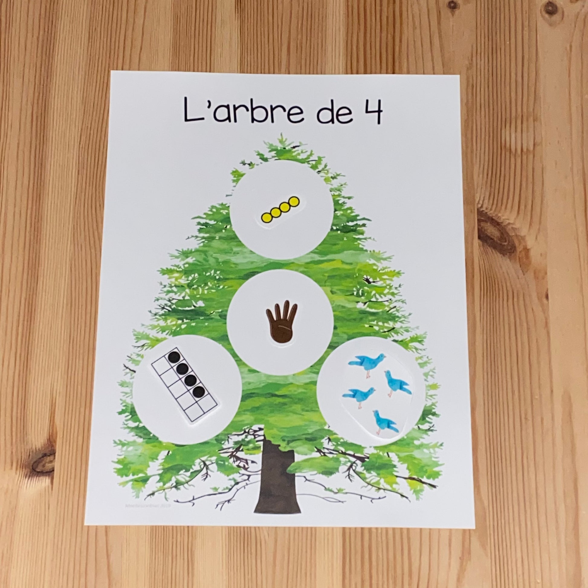 Arbres des nombres en style Montessori (Montessori inspired number trees - French) - montessorikiwi