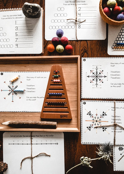 Colored bead stair worksheets - montessorikiwi